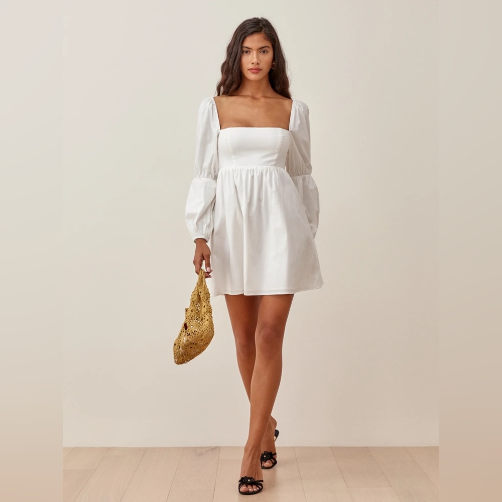 Reformation Michaela Dress Cotton Mini babydoll Dress
